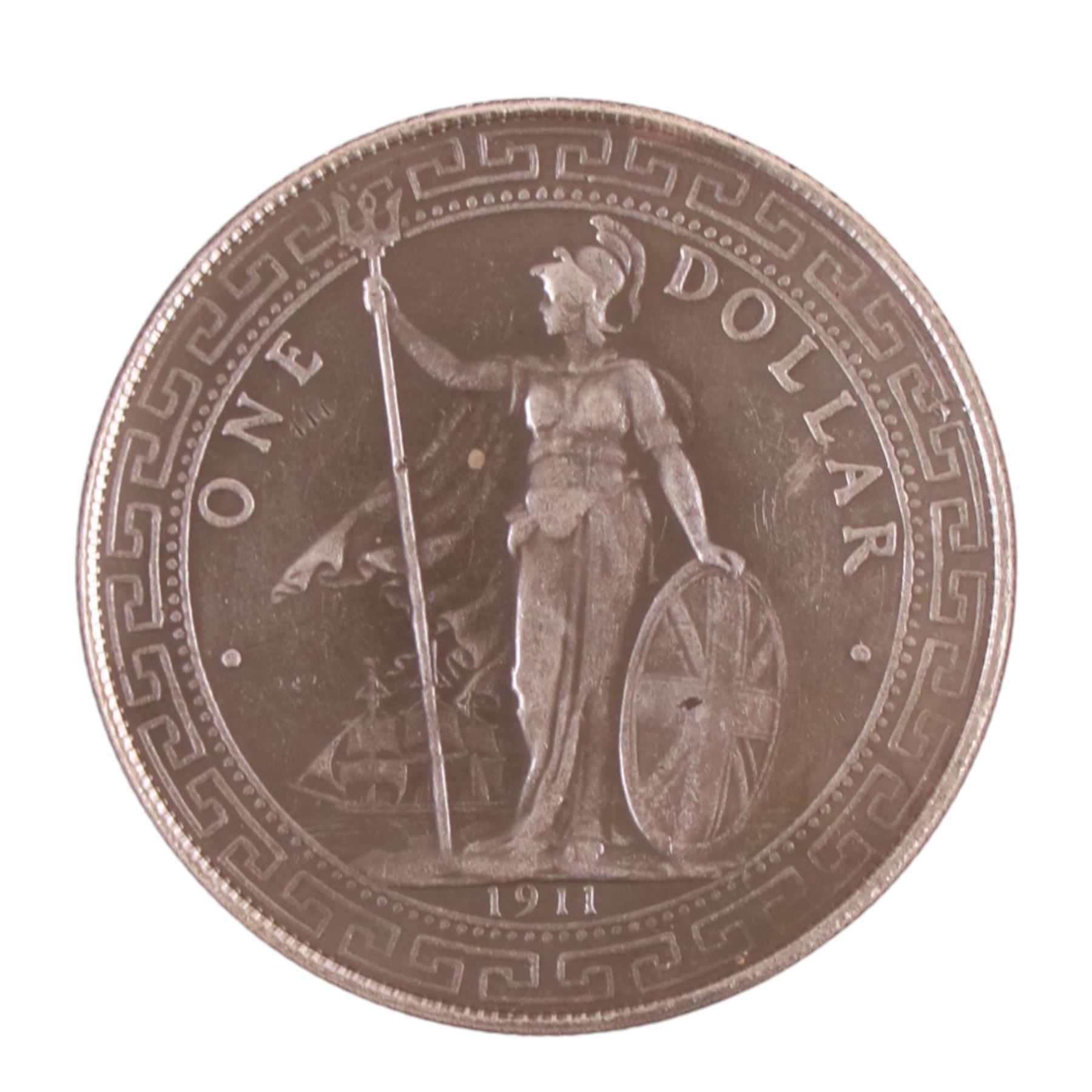 United Kingdom 1911 silver trade dollar coin