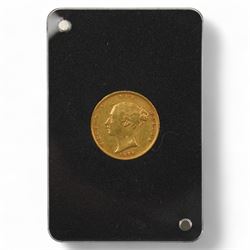 Queen Victoria 1875 gold half sovereign coin