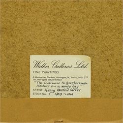 Henry Barlow Carter (British 1804-1868): 'The Entrance to Scarborough Harbour on a Windy Day', watercolour unsigned, attributed and titled on gallery label verso 16cm x 23cm
Provenance: with Walker Galleries, Harrogate, label verso