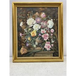 Frank Lonsdale (Scarborough 20th century): Still Life of Flowers, gouache signed and dated 1966, 59cm x 49cm