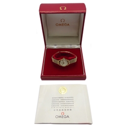  Omega 9ct gold ladies manual 1964 wristwatch, model no 5115499, ref 274397 diameter 2cm plus crown boxed with papers  