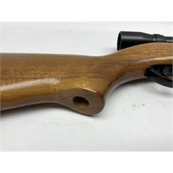 BSA 22 caliber air riffle with telescopic sight, in Fambeau hard case