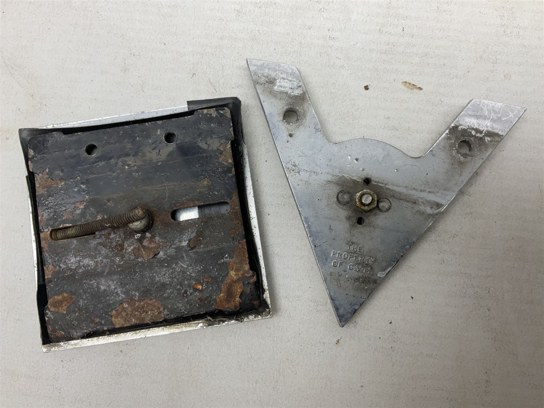 Gold plated leaping Jaguar car mascot, no.7'24265'3WB L12.5cm; three AA car badges and Veteran Motorists car badge; and quantity of 1950s fuel and general ration books