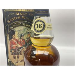 Glen Moray 16 year old Single Highland Malt Scotch Whisky, 70cl 43%, in original Highland Regiments presentation tin 
