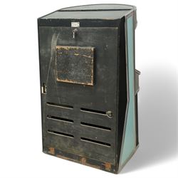 Ditchburn - 'Music Maker Panoramic 200' jukebox circa 1959, curved panoramic glazed front offering full view of the automatic selection process, accommodating 100 records (200 selections), with a stereo sound system, the aluminium trim over a woven speaker grille with an all-over ebonised and silver finish