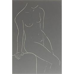 Eric Gill ARA (British 1882-1940): Study from 25 Nudes, woodcut print unsigned dated 1938, 34cm x 34cm 