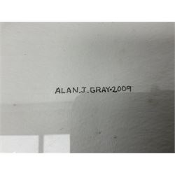 Unmarked Spencer & Rogers type Remington style .44 cal. six-shot percussion revolver, 20cm octagonal barrel with loading lever under, brass trigger guard and two-piece wooden grip L37cm overall; together with a framed watercolour by Alan J. Gray dated 2009 entitled 'The Remington .44 Calibre 1861 Navy Revolver'  19 x 42cm (2)