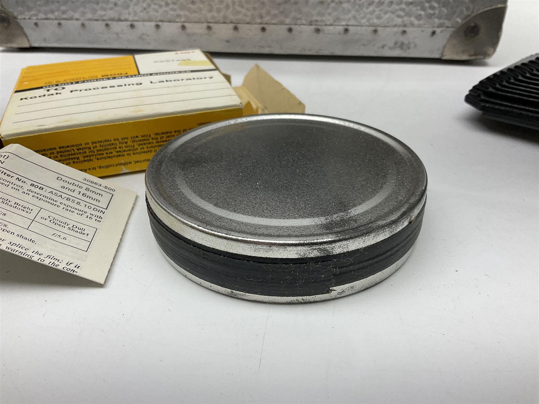 Arriflex 16SB camera body, serial no. 1784, with ' Carl Zeiss Distagon 1:2 f=8mm' lens, serial number 3860224, 'Carl Zeiss Jean Tessar 2/16' lens, serial no 3624355, camera pistol grip and other accessories, in fitted hard case