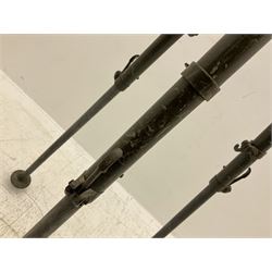 German machine gun stand of adjustable tripod form, marked 'NHW 7/63 12 -135 - 6089'