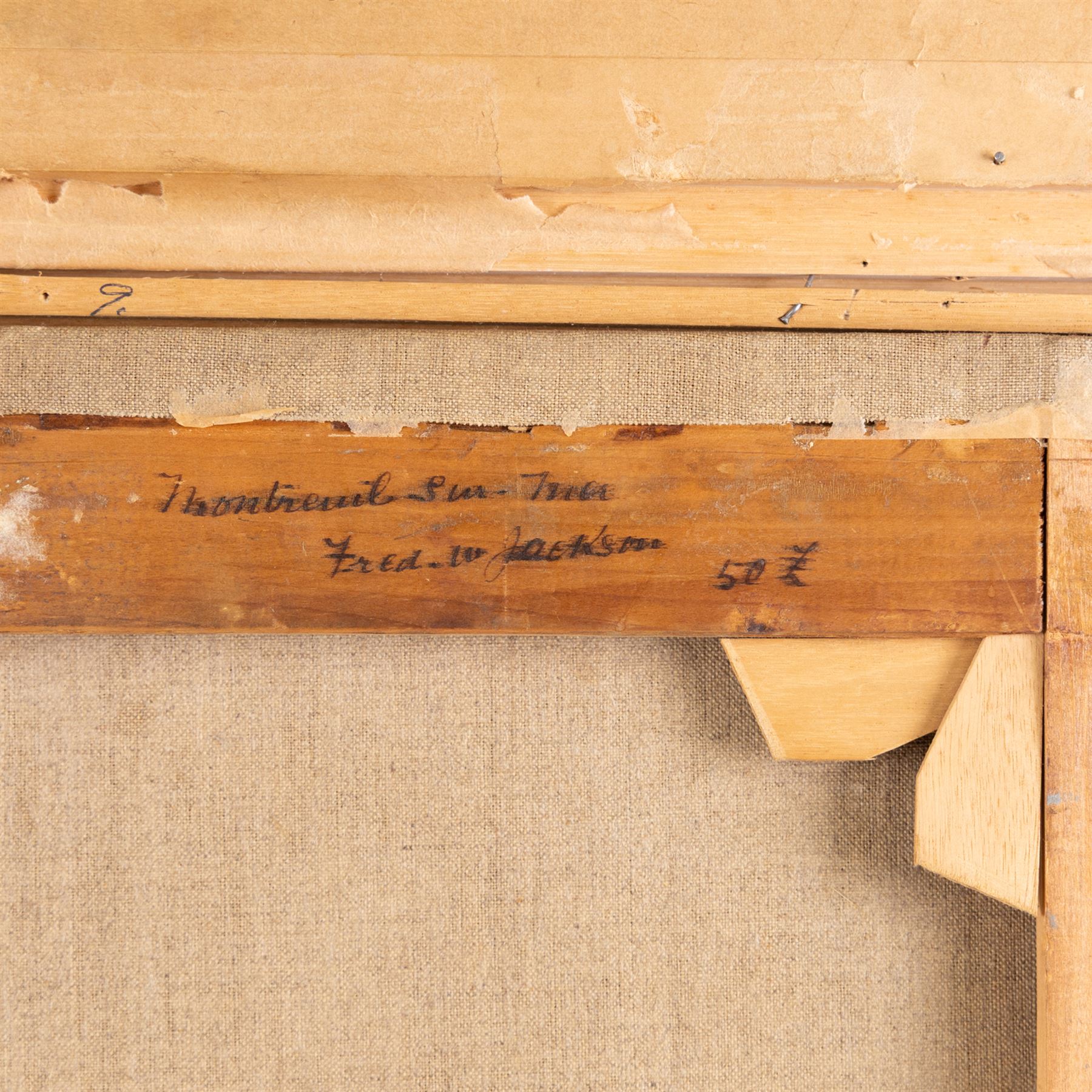 Frederick William Jackson (Staithes Group 1859-1918): 'Montreuil-sur-Mer', oil on canvas signed, titled verso 60cm x 50cm 
Provenance: exh. Phillips & Sons, October 1982