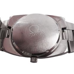 Omega Geneve automatic gentleman's stainless steel bracelet wristwatch, Ref. 	166.0191, Cal. 1012, silvered dial with date aperture, on original stainless steel bracelet