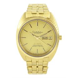 Omega Constellation gentleman's 18ct gold chronometer automatic wristwatch, Ref. 168.0057,...