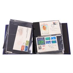Great British and World stamps, including Isle of Man covers, other first day covers, State of Qatar stamps, etc, in two boxes