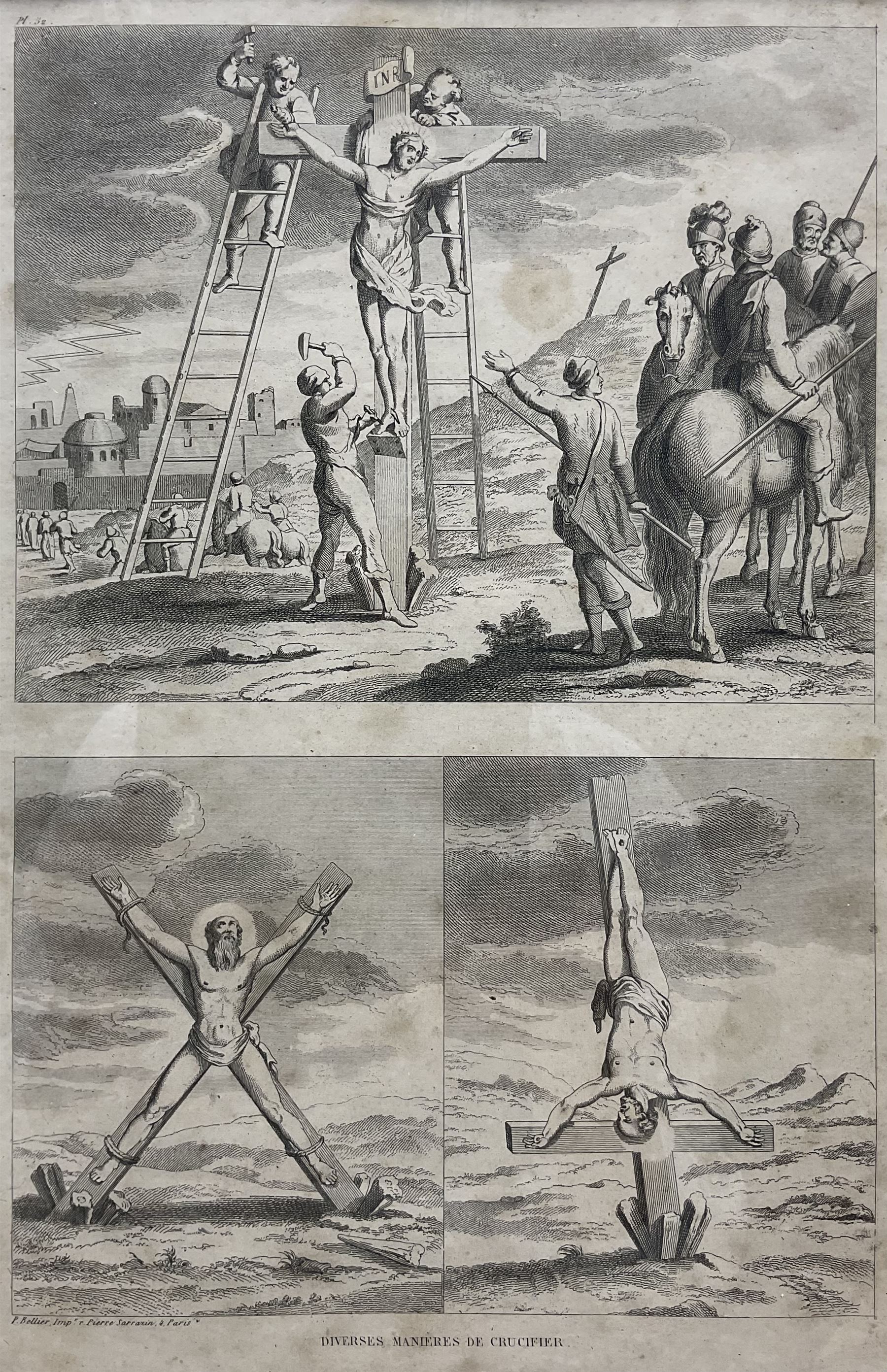French School (19th century): Torture Scenes, set of eight engravings variously titled 30cm x 20cm (8)