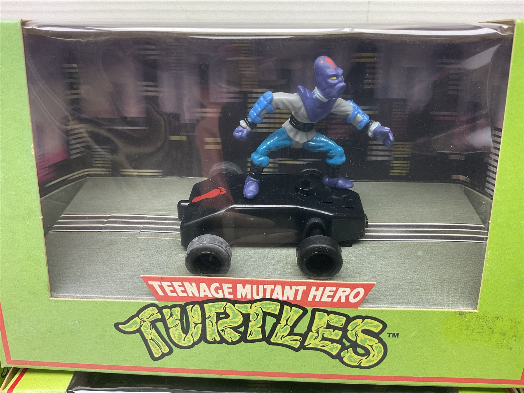 Scalextric - eight Hornby Teenage Mutant Ninja Turtles slot cars, nos.C130, C131, C132, C134, C338, C339, C421 & C422; and two further Scalextric slot cars, C465 Batmobile and C139 Parmalat Brabham; all boxed (10)