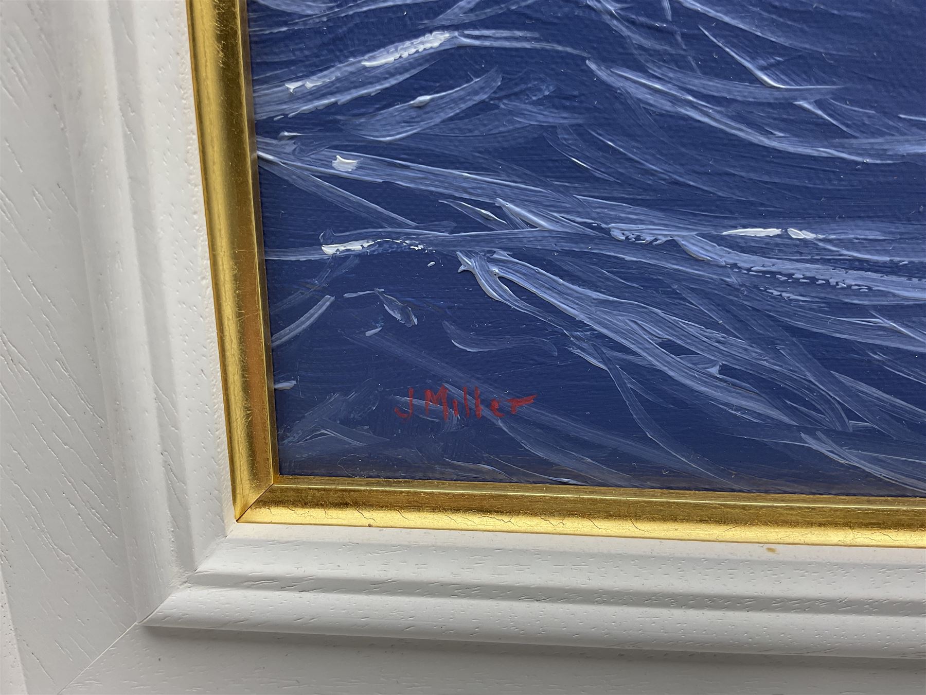 James Miller (British 1962-): J Class Yachts, oil on canvas signed 84cm x 54cm