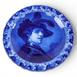Two Bjorn Wiinblad for Rosenthal plates, together with famille rose bowl and plate, Delft charger, and other collectables 