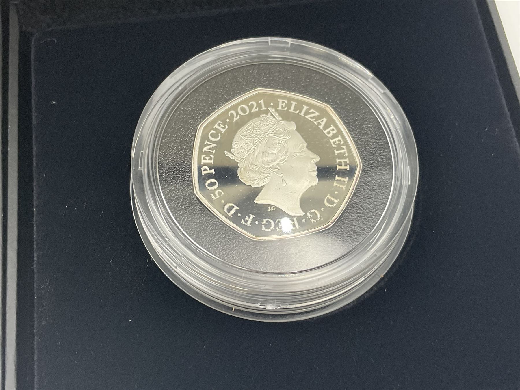 Three The Royal Mint United Kingdom silver proof piedfort fifty pence coins, 2021 'John Logie Baird', 2021 'Charles Babbage' and 2022 'Alan Turing', all cased with certificates