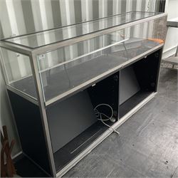 Large display cabinet with glas pull out display drawer, lower storage compartments  - THIS LOT IS TO BE COLLECTED BY APPOINTMENT FROM DUGGLEBY STORAGE, GREAT HILL, EASTFIELD, SCARBOROUGH, YO11 3TX