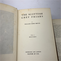  Bryce William Moir: The Scottish Grey Friars. Two volumes. Brown cloth binding.  