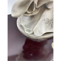 Figural lamp from 'The Juliana Collection', with cream shade, H85cm