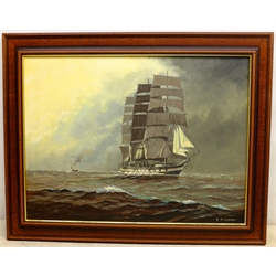 Frederick Tordoff (British/American 1939-): 'Clipper Port Jackson', oil  on canvas signed 45cm x 60cm