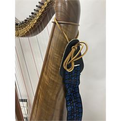 Contemporary 24 string Celtic or Irish Folk Harp with an Ash soundboard and 24 sharpening keys, with three music books, tutorial and DVD In a soft carrying case with tuning key 
