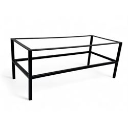 Late 19th century Japanese tansu chest, crafted with a cedar frame and cypress wood panels, original iron fittings throughout, comprising a single long drawer above smaller drawer and hinged cupboard door enclosing two smaller internal drawers and storage compartment, mounted on a bespoke black metal stand