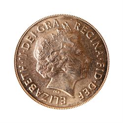 Queen Elizabeth II 2012 'Diamond Jubilee' gold full sovereign coin, retailed by Baird & Co...