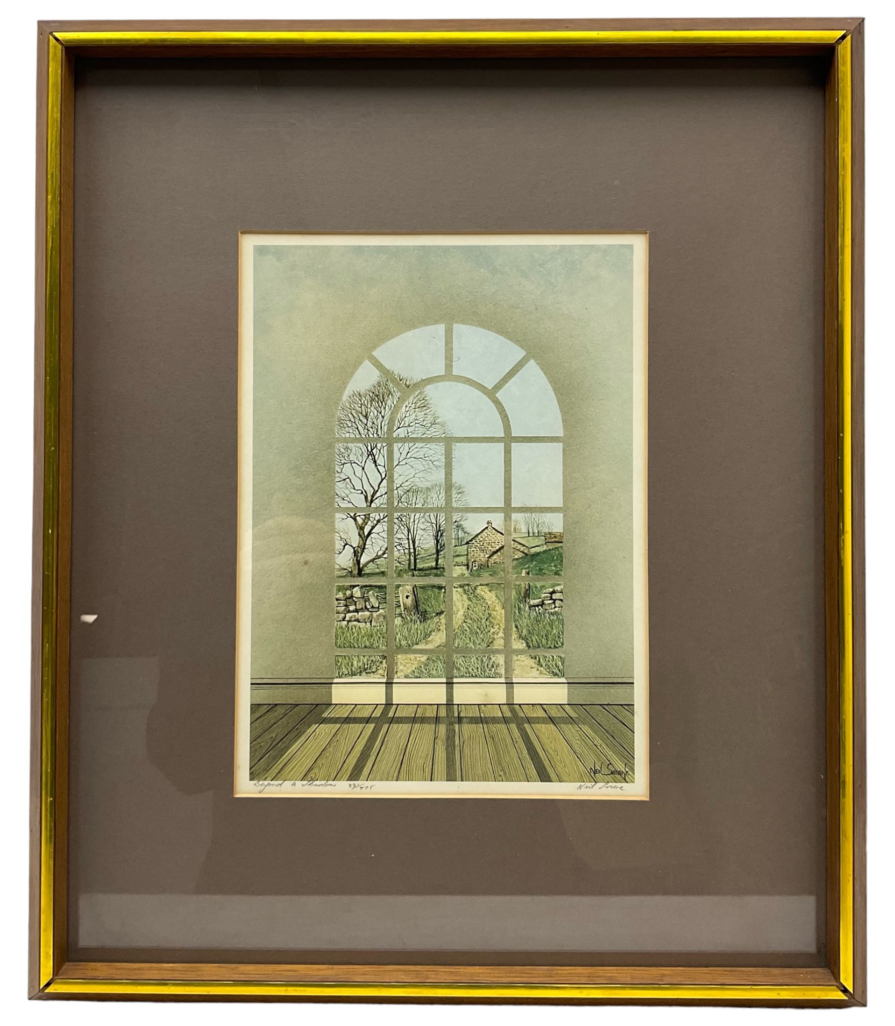 Neil Simone (British 1947- ): 'Beyond a Shadow', limited edition print signed titled and numbered 221/475 in pencil 28cm x 20cm 