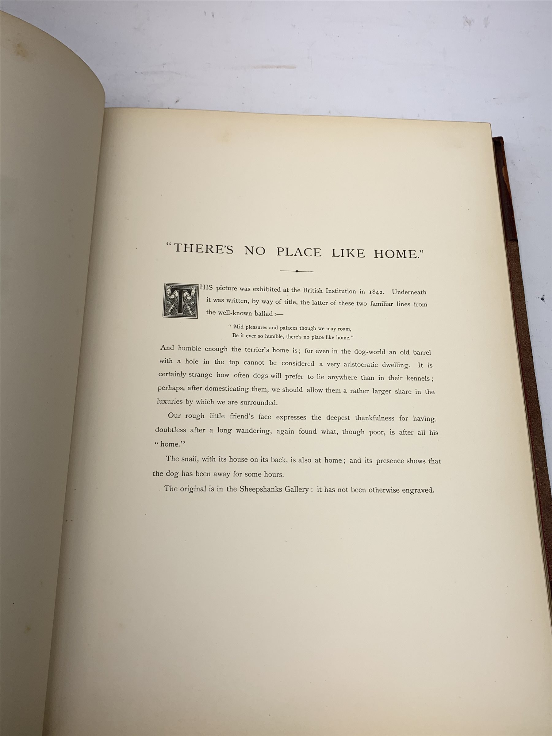 Landseer's Works, Vol I, comprising Forty-Four Steel Engravings and about Two Hundred Woodcuts, London: Virtue & Co Limited, leather and tool bound. 