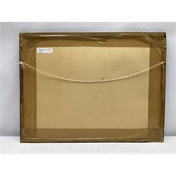 Frank Henry Mason (Staithes Group 1875-1965): Brig on a Moody Sea, gouache signed 19cm x 26cm