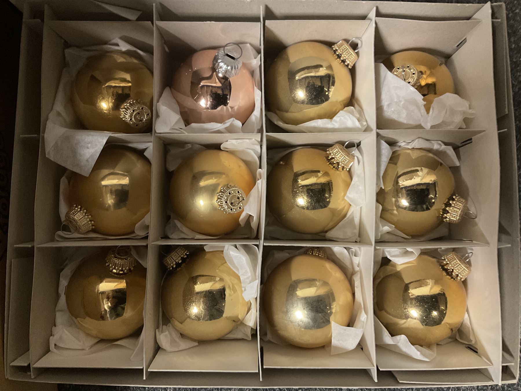 Artificial Nordic style 6ft Christmas tree, together with a large collection of baubles, small light up Christmas tree, tree skirt and other Christmas decorations, including some vintage examples