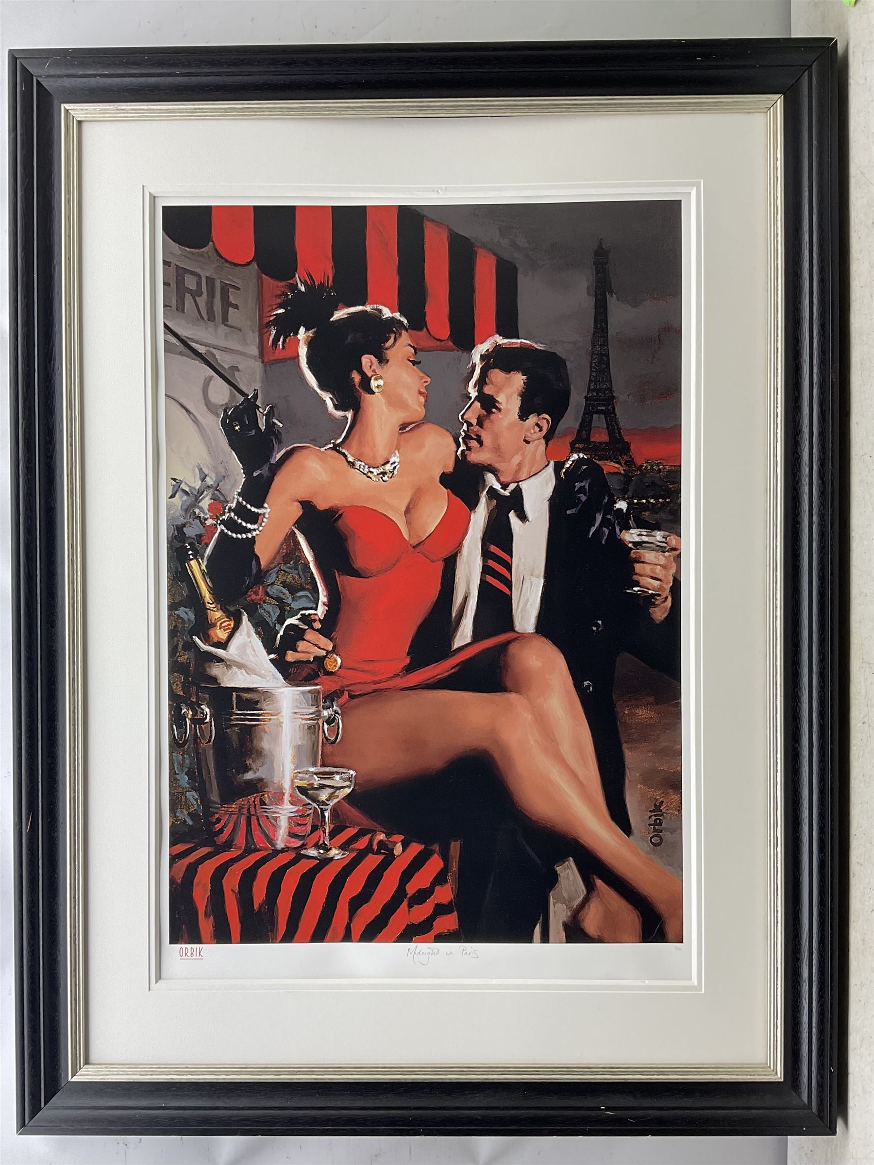 Glen Orbik (American 1963-2015): 'Midnight in Paris', large limited edition print titled and numbered 8/50 in pencil 91cm x 62cm
