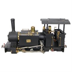 Roundhouse Gauge 1 live steam 0-6-2 tank locomotive, with two serial numbers Roundhouse 200308C and Roundhouse 270308F, in black livery 