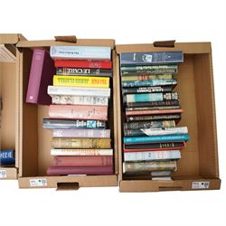 Contemporary fiction , biographies, etc including Greene, Graham - 'The Human Factor' 1978 1st edition, Runcie, James - 'The Shadow of Death' signed 1st edition Wheatley, Dennis - 'The Sultan's Daughter' 1963 1st edition etc in three boxes