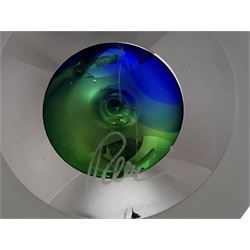 Svaja glass paperweight, together six other paperweights, including four Caithness examples. 