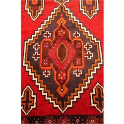  Old Baluchi red ground rug, 220cm x 112cm  
