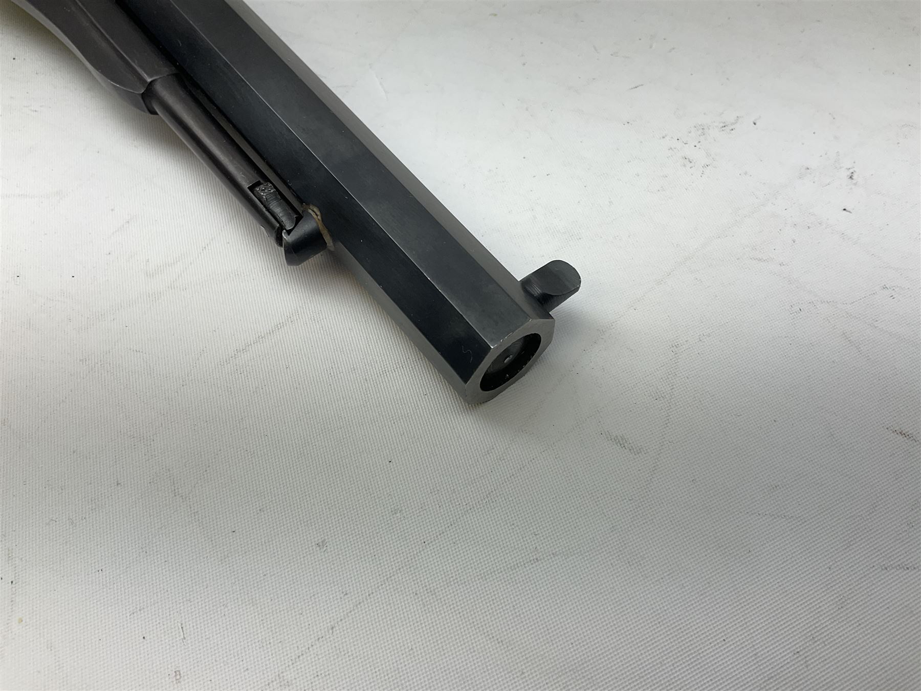 REGISTERED FIREARMS DEALER ONLY Modern Remington .44 calibre percussion brass framed army revolver, possibly by Uberti, with 16cm octagonal barrel, No.225; partially deactivated to old specification with no certificate L36cm overall - Disposed 25.06.25 - Notified 24.07.25