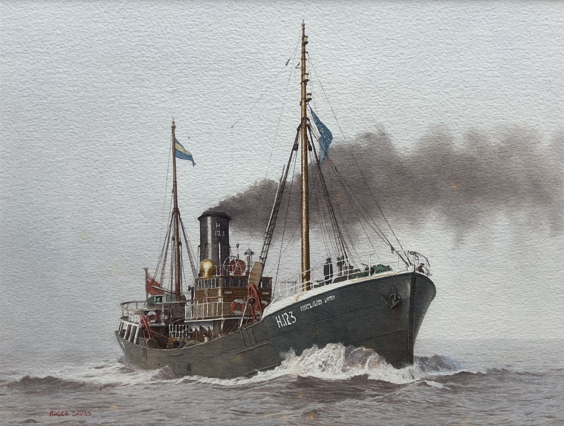 Roger Davies (British 1945) 'Pentland Firth' Hull Trawler H123