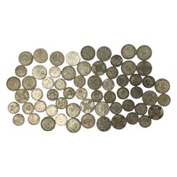 Approximately 500 grams of Great British pre 1947 silver florin and shilling coins