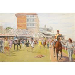 Jack G* (British Late 20th century): After the Race at York, oil on canvas signed 50cm x 75cm
Provenance: Mount Royale Hotel, York