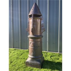 Glazed terracotta rocket shaped chimney pot - THIS LOT IS TO BE COLLECTED BY APPOINTMENT FROM DUGGLEBY STORAGE, GREAT HILL, EASTFIELD, SCARBOROUGH, YO11 3TX