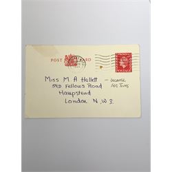 Laura Knight, The Magic of a Line, The Autobiography of Laura Knight, 1965, William Kimber, London, signed in black pen by Laura Knight, together with a postcard signed Laura K. 