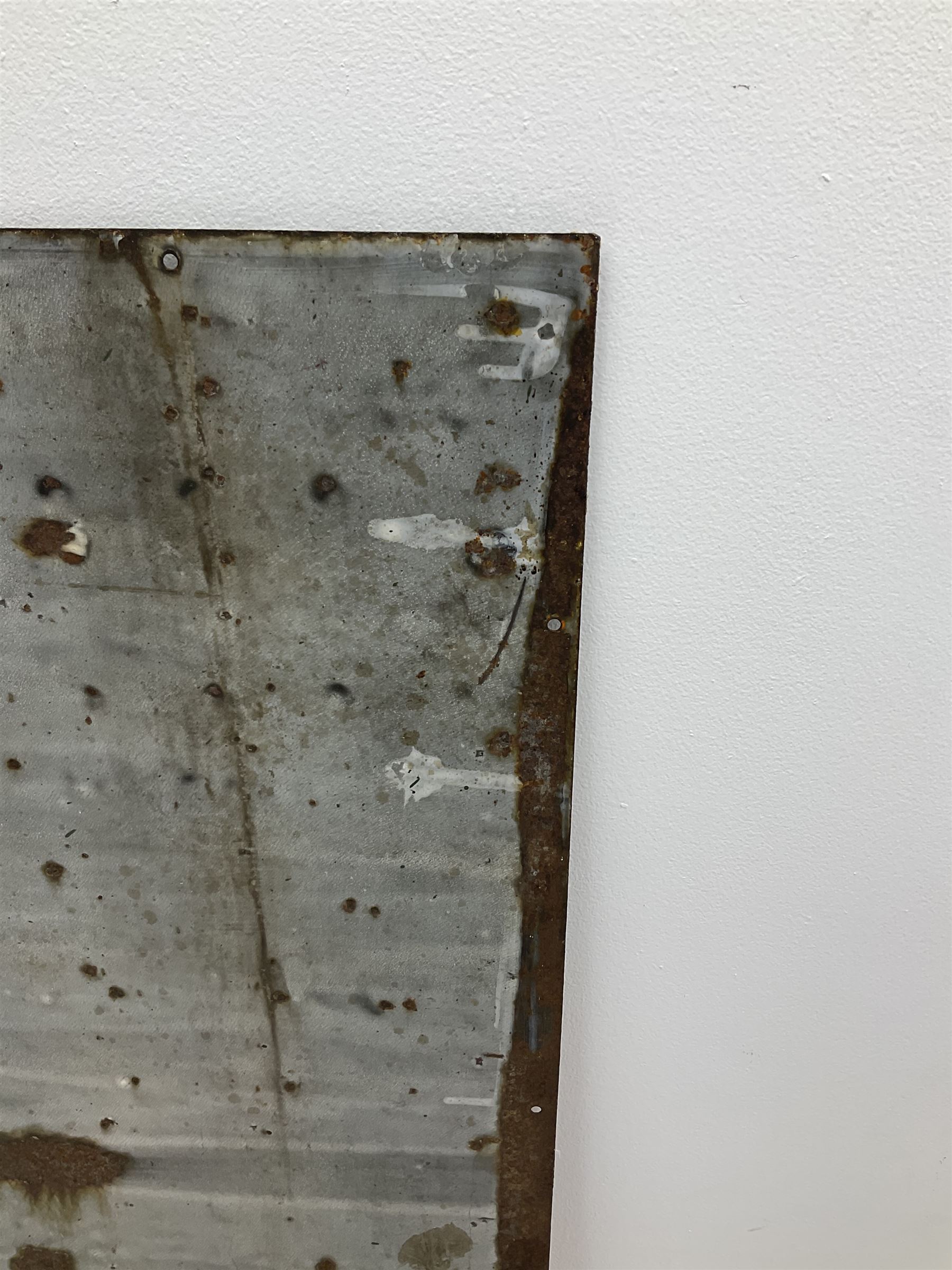 A large enamel advertising sign for Brooke Bond tea, detailed 'Brooke Bond Tea is good tea' in black lettering upon an orange ground with black and white chequered border, H101.5cm, W76cm. 