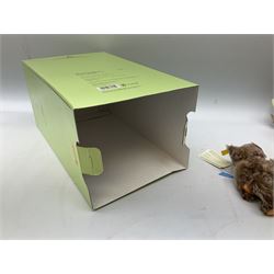 Steiff - limited edition Beatrix Potter's 'Mrs. Tiggy-Winkle' No.517/1500 EAN 661822; H22cm; boxed with tag; and 'Zotty 1960' with tags; H16cm; unboxed (2)
