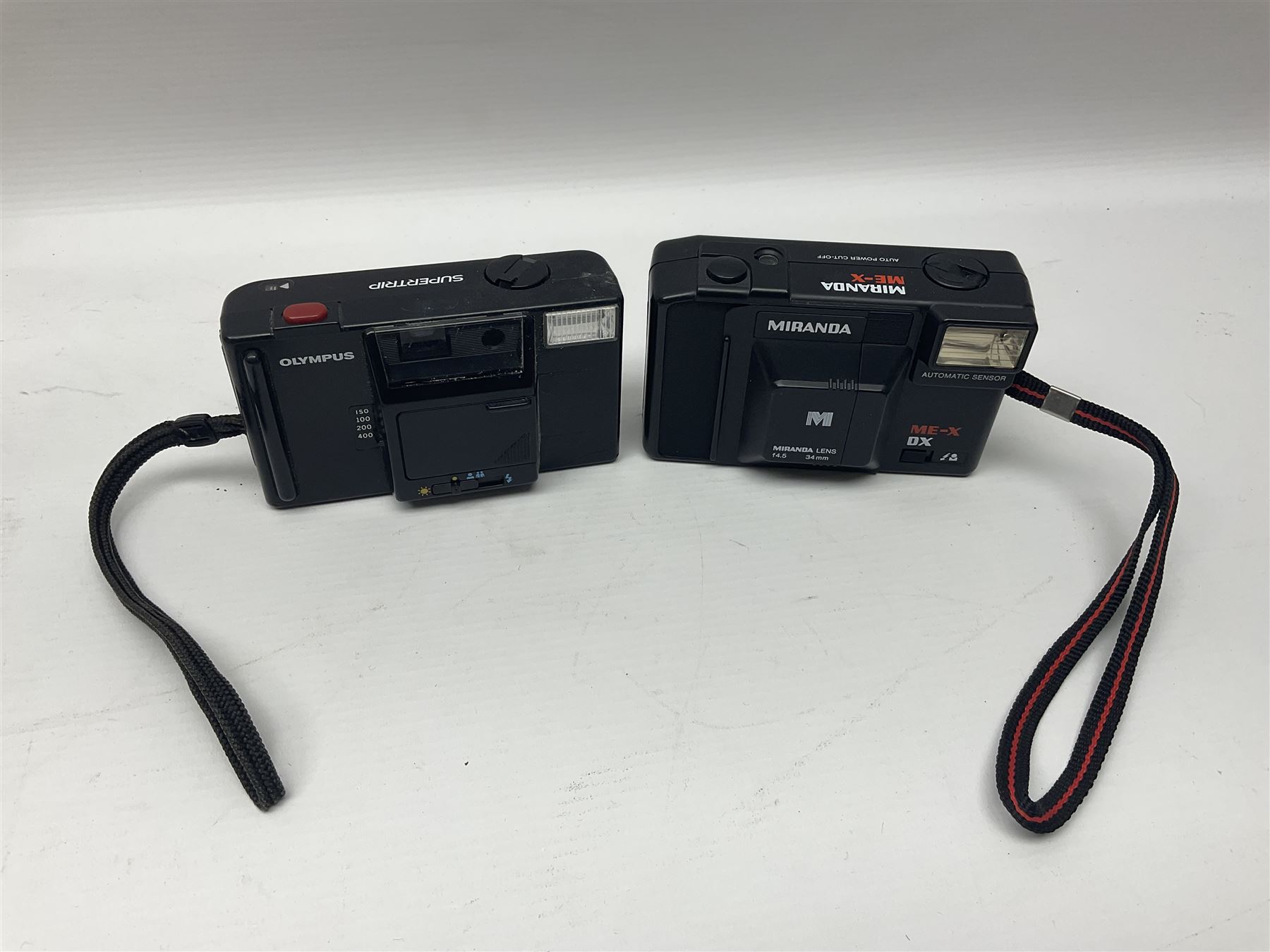 Four Olympus cameras, to include AF10 Super, XA2, Shoot & Go and Supertrip examples, together with Miranda ME-Z and Miranda ME-X DX cameras, an Agfa Optima camera with Agfa Paratonic DIN ASA Solitar 1:2.8/40 lens, Canon Snappy S camera and a Fujifilm Fine Pix S5700 camera, serial no 7WE12368 (8)