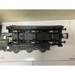 Hornby ‘00’ gauge - three ‘weathered’ locomotives comprising Class 8F 2-8-0 locomotive no.48062 in BR black; Class 9F 2-10-0 locomotive no.92151 in BR black; Class 5MT 4-6-0 locomotive no.44781 in BR black; in original boxes (3) 