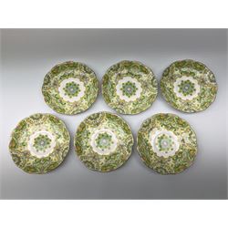 Royal Albert 'Paisley Shawl' pattern part tea set, comprising six tea cups, saucers and side plates, a sandwich plate and milk jug