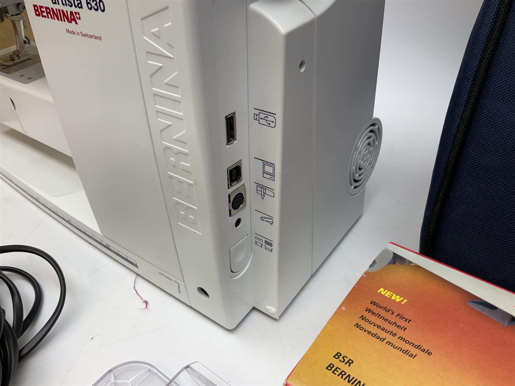 Bernina 'Artista' 630 computerised sewing machine with stitch regulator, carrying case, instruction booklet and accessories, in original box